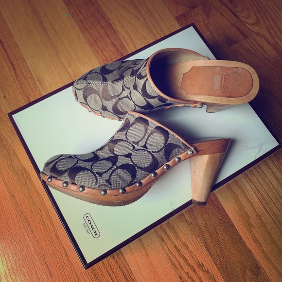 Gently Used - Coach Heels/Mules/Clogs - Picture 1 of 7